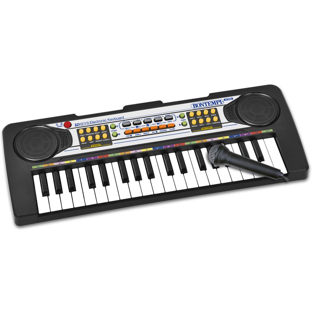 BONTEMPI TASTIERA ELETTRONICA A 37 TASTI CON MICROFONO I-PLAY NERA 12 3730