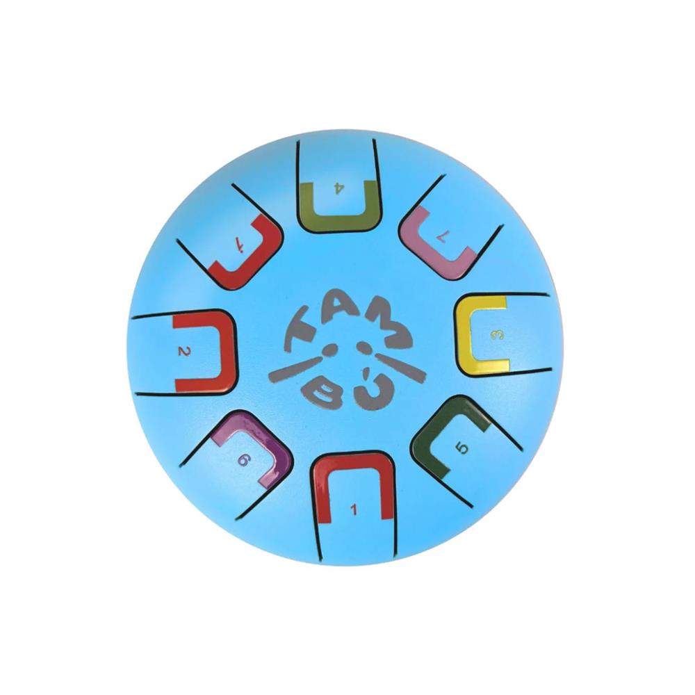 JUEGACONMIGO TAMBÙ SKY KITE - TAMBURO PICCOLO CON LINGUETTE IN METALLO AZZURRO