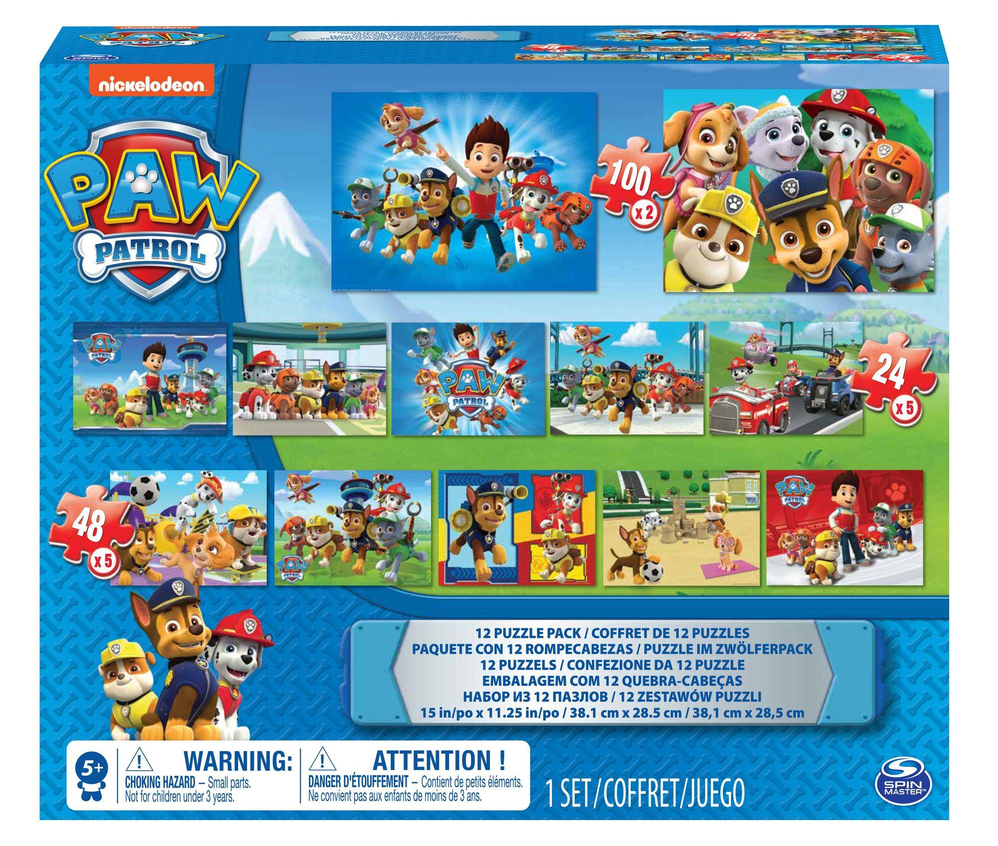 SPIN MASTER  PAW PATROL THE MOVIE 12 PUZZLES ASSORTITI IN 1 CONFEZIONE 6041049