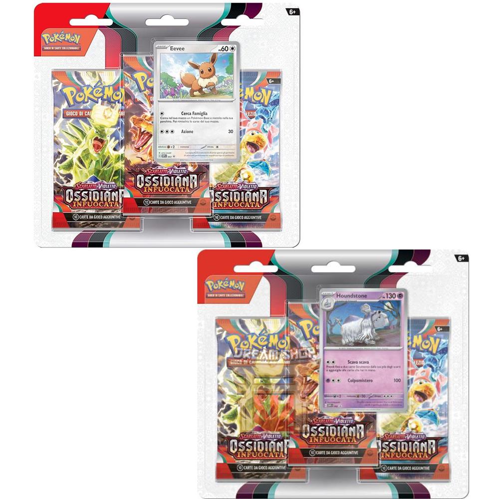 GAMEVISION POKEMON OSSIDIANA INFUOCATA BLISTER 3 BUSTE + 1 CARD PK60342-I