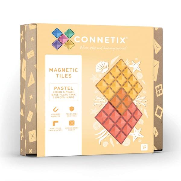 CONNETIX BASE PER PANNELLI MAGNETICI - 2 PZ LIMONE E PESCA PASTELLO