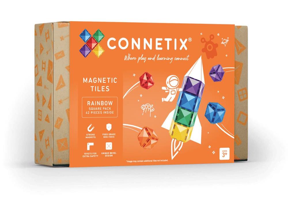 CONNETIX PANNELLI MAGNETICI RAINBOW SQUARE PACK 42 PZ