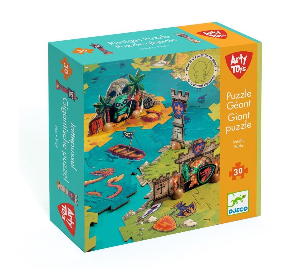 DJECO GIANT PUZZLE-BATTLE -30 PCS DJ06847