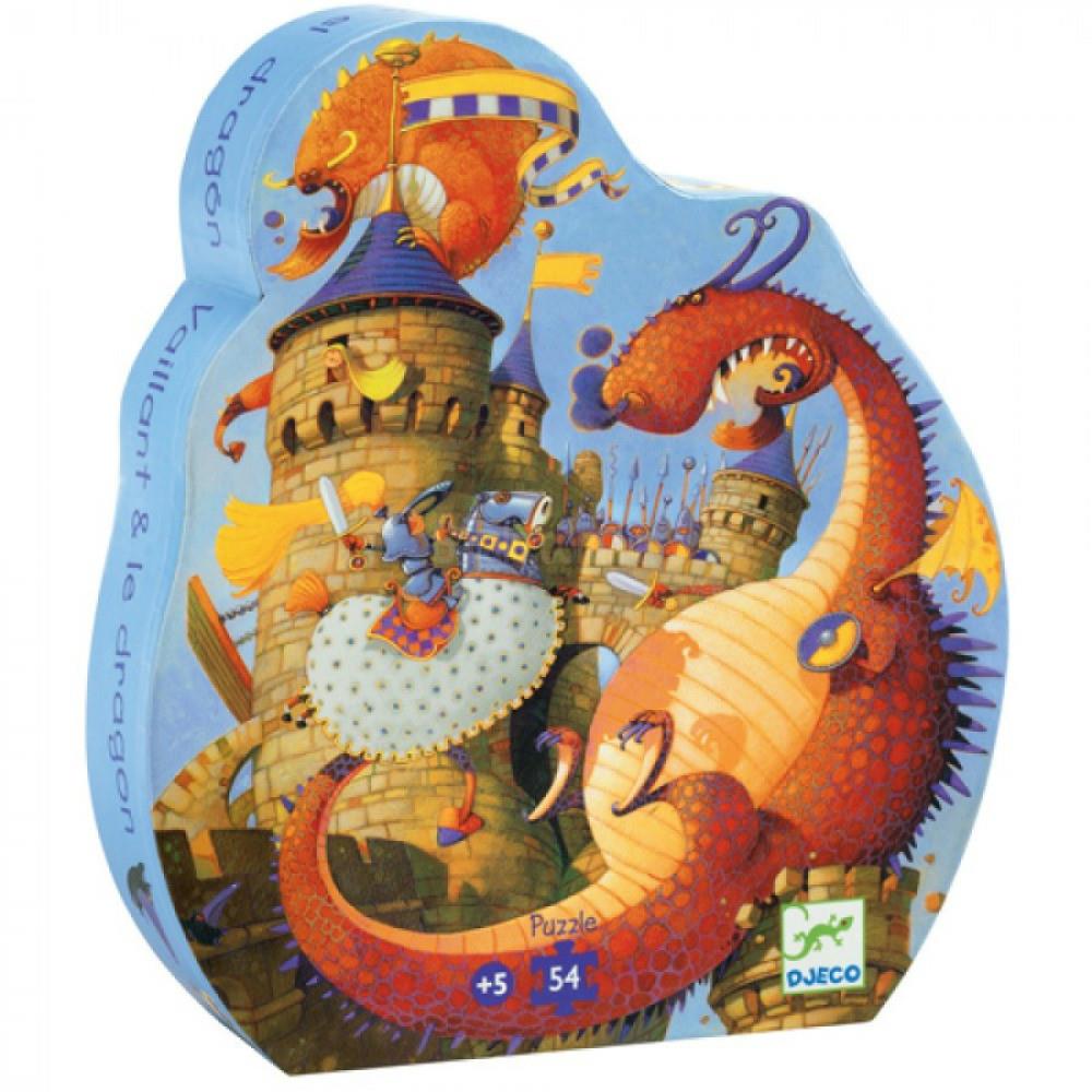 DJECO SILHOUETTE PUZZLE - VAILANT AND THE DRAGON 54PZ DJ07256