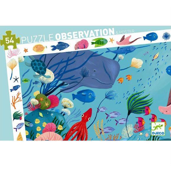 DJECO OBSERVATION PUZZLE - ACQUATIC 54 PEZZI DJ07562