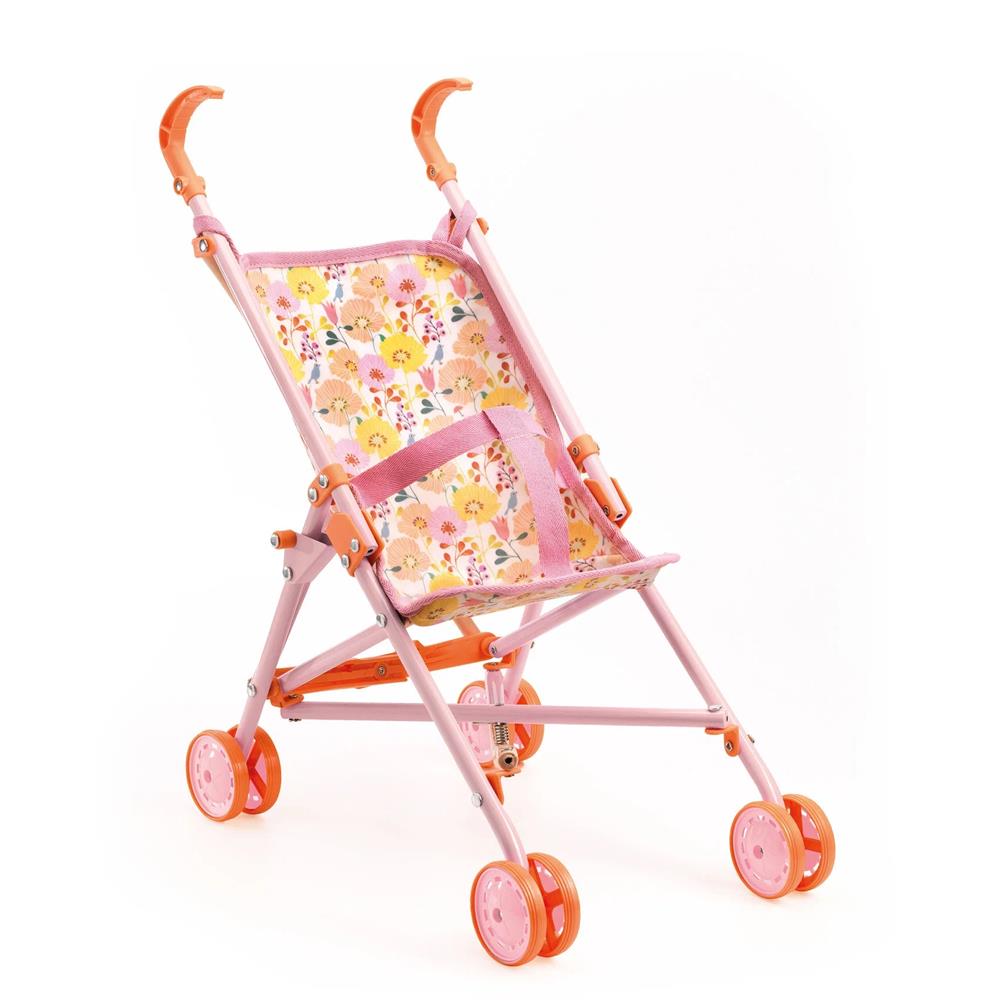 DJECO PASSEGGINO PER BAMBOLE 54CM FLOWERS DJ07841