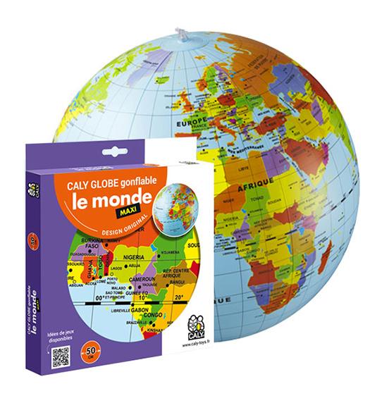 MAPPAMONDO GEOGRAFICO 50 CM GONFIABILE - CALY GLOBE