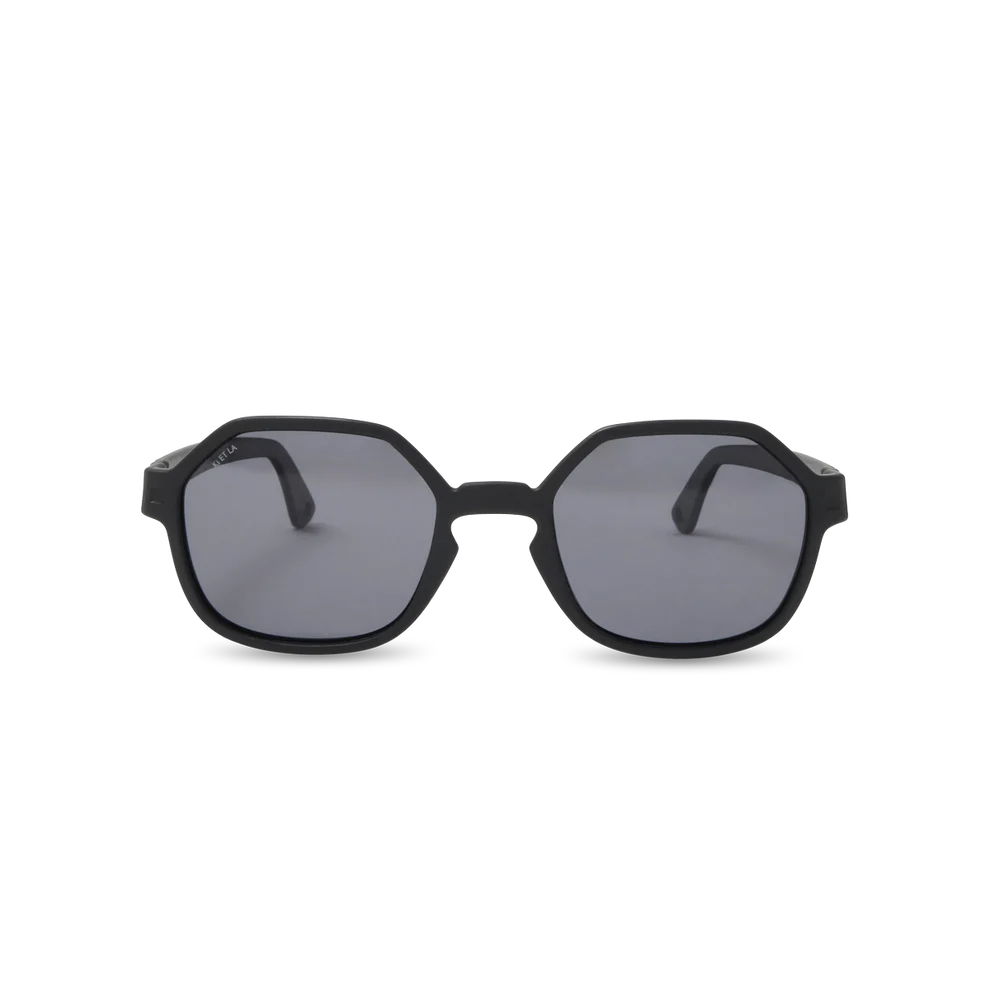 KI ET LA OCCHIALI DA SOLE EYZZ 5 ANGULAR SQUARE SHAPE 7-12 ANNI EY5SUNBLACK