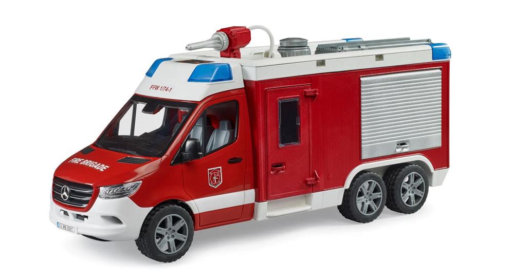 BRUDER MB SPRINTER AUTOPOMPA ANTINCENDIO CON MODULO LUCI E SUONI 02680