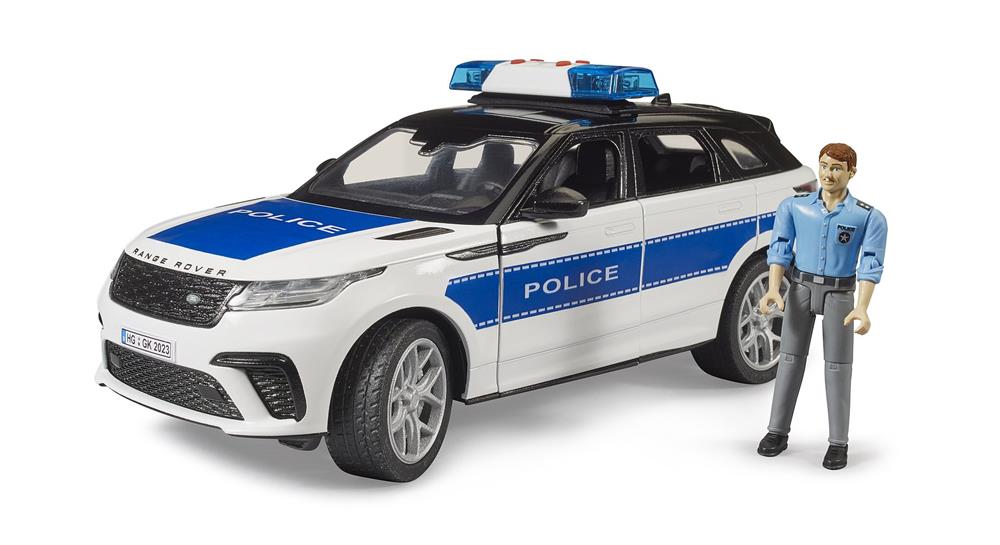 BRUDER RANGE ROVER VELAR AUTO DELLA POLIZIA CON POLIZIOTTO 02890