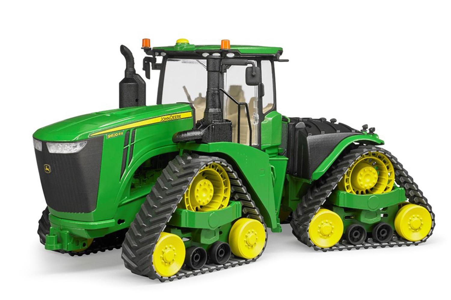 BRUDER TRATTORE JOHN DEERE 9620RX CON CINGOLI 4055<br />