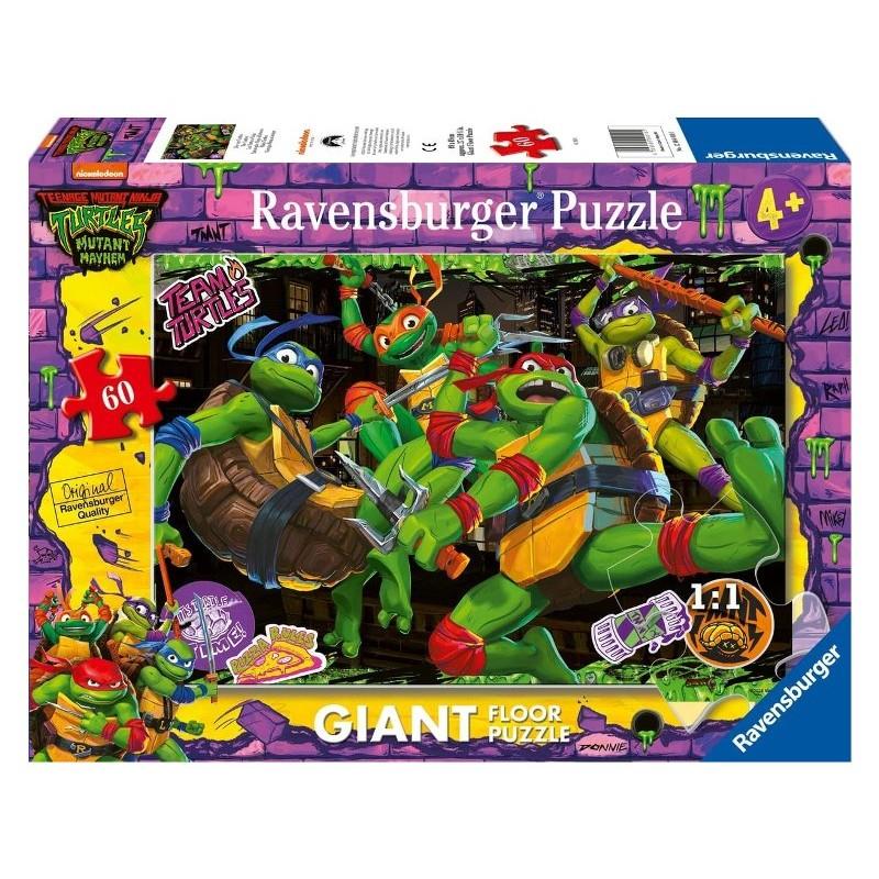 RAVENSBURGER PUZZLE NINJA TURTLES GIANT FLOOR 60 PZ 04010