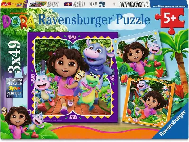 RAVENSBURGER PUZZLE DORA L'ESPLORATRICE 3X49 PZ 04197