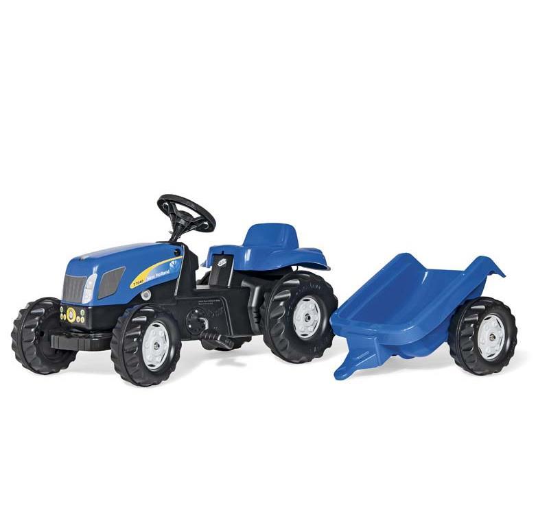 ROLLY TOYS ROLLYKID NEW HOLLAND T 7040 CON RIMORCHIO cod. 013074