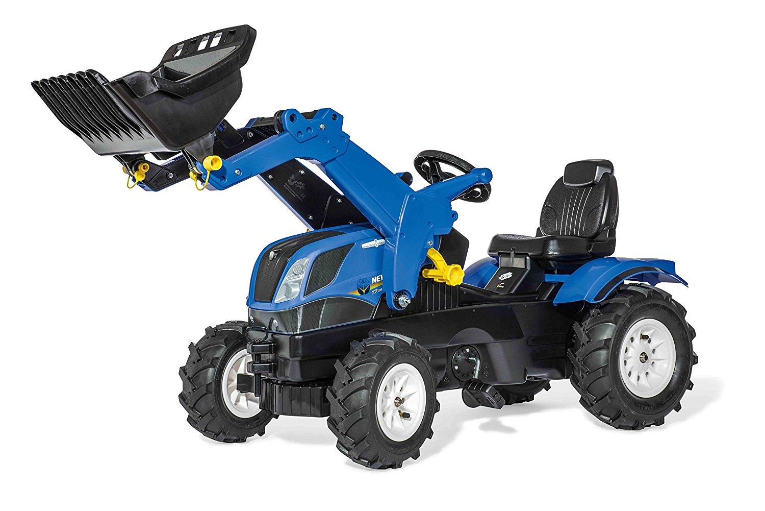 ROLLY TOYS TRATTORE A PEDALI FARMTRAC NEW HOLLAND CON BENNA COD. 611270