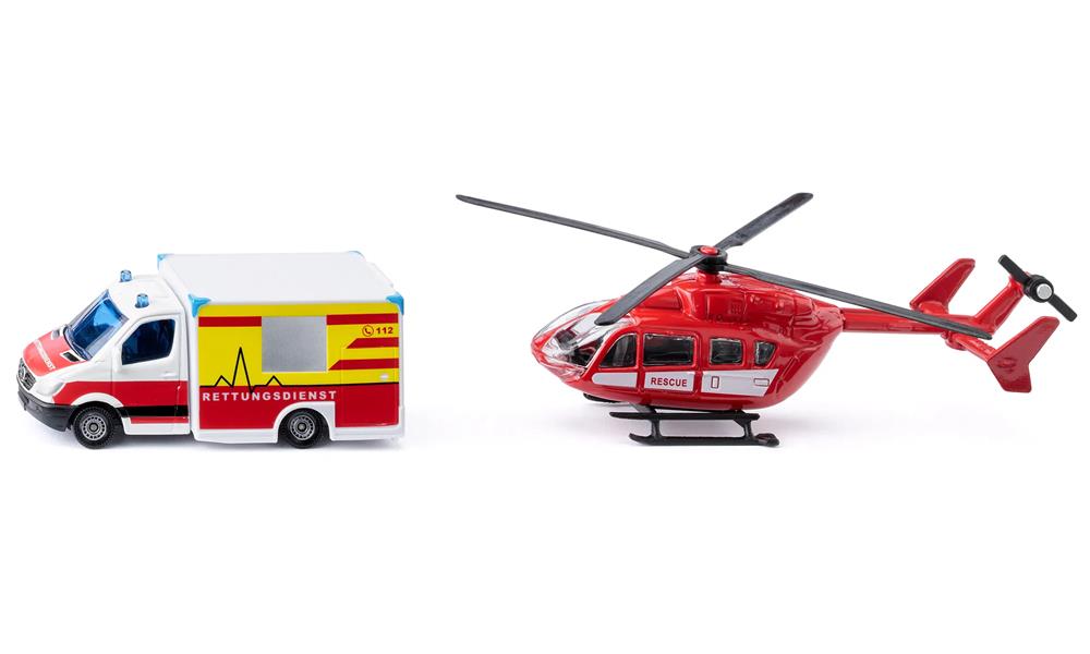 SIKU AMBULANZA MERCEDES-BENZ CON ELICOTTERO 1748