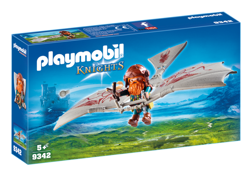 PLAYMOBIL GUERRIERO CON DELTAPLANO DA ATTACCO 9342