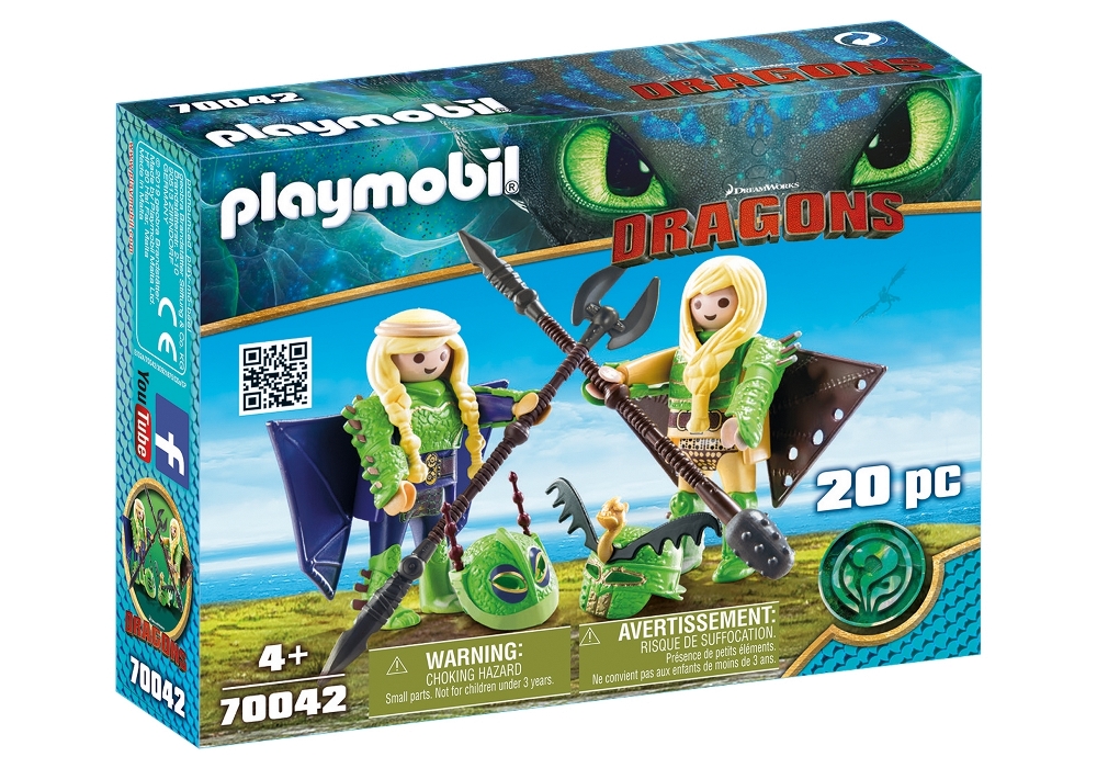 PLAYMOBIL TESTABRUTA & TESTADITUFO CON TUTA DA VOLO 70042