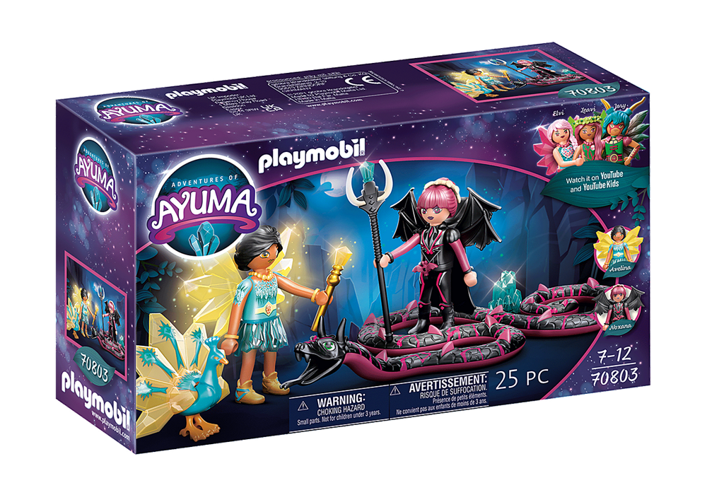 PLAYMOBIL AYUMA CRYSTAL FAIRY E BAT FAIRY CON I COMPAGNI ANIMALI 70803