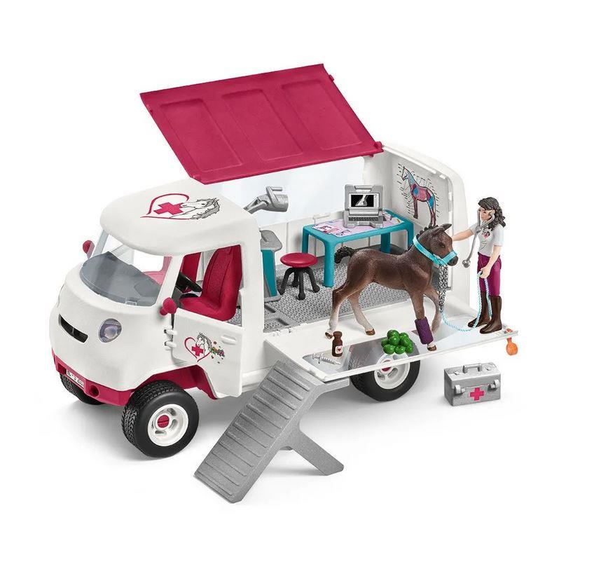 SCHLEICH VAN DELLA VETRINARIA CON PULEDRO E ACCESSORI 42439