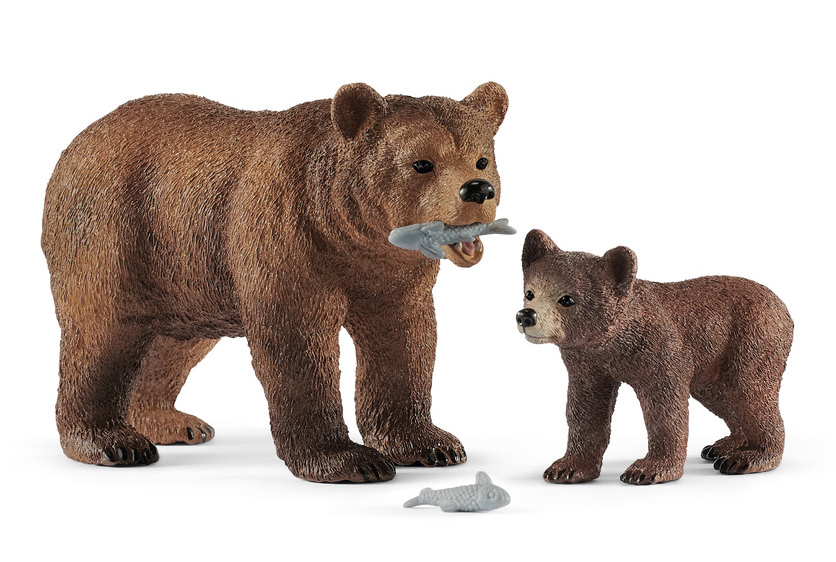 SCHLEICH MAMMA ORSA GRIZZLY CON CUCCIOLO 42473