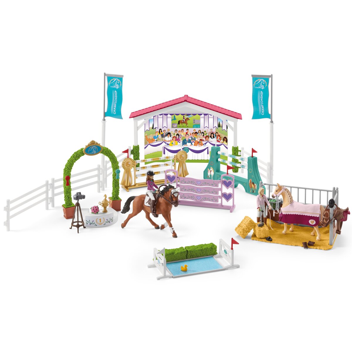 SCHLEICH HORSE CLUB GRANDE CONCORSO DI EQUITAZIONE CON SOFIA E LISA 42440