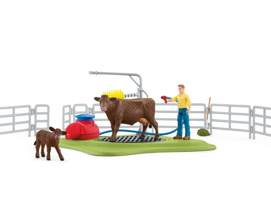 SCHLEICH FARM WORLD LAVAGGIO MUCCHE 42529