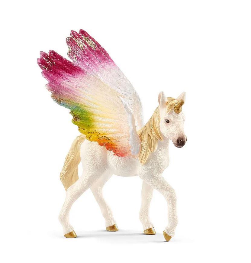 SCHLEICH PULEDRO DI UNICORNO ARCOBALENO ALATO 70577