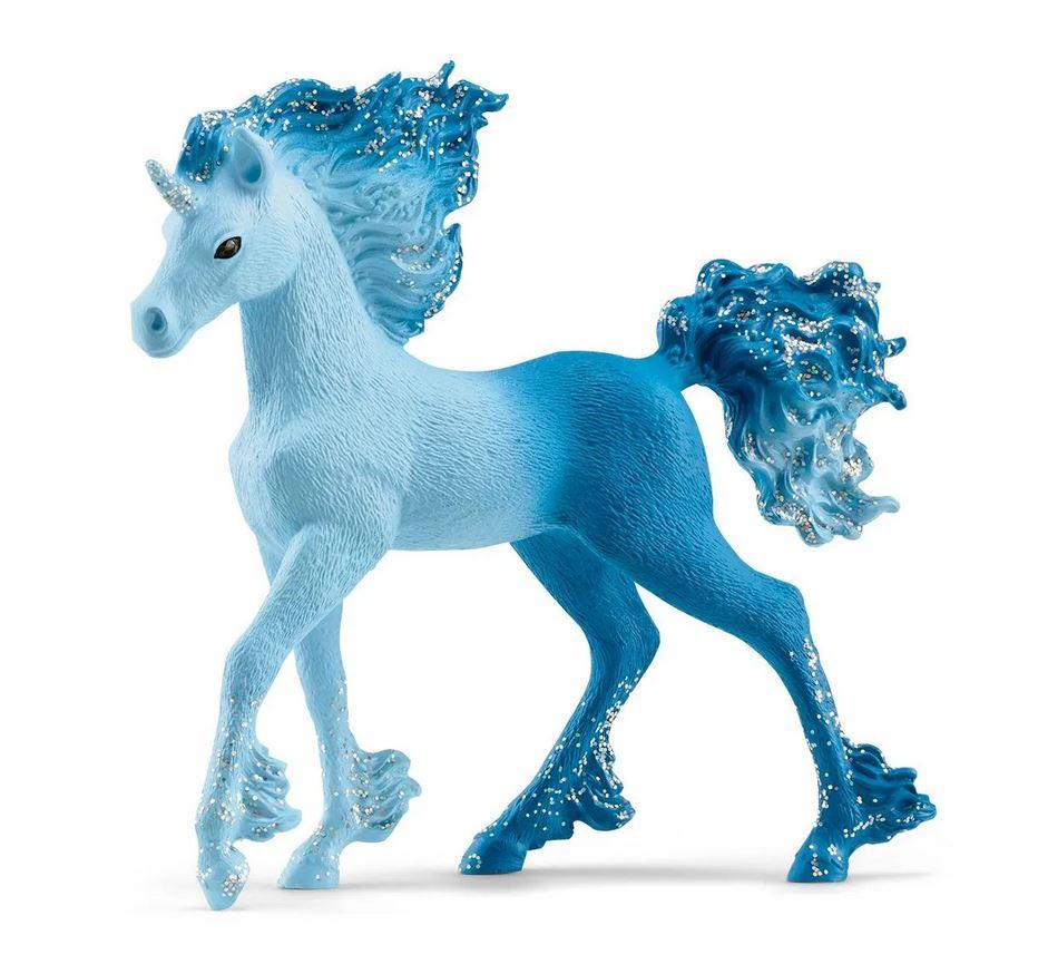 SCHLEICH ELEMENTA PULEDRO DI UNICORNO CON FIAMMA D'ACQUA 70758