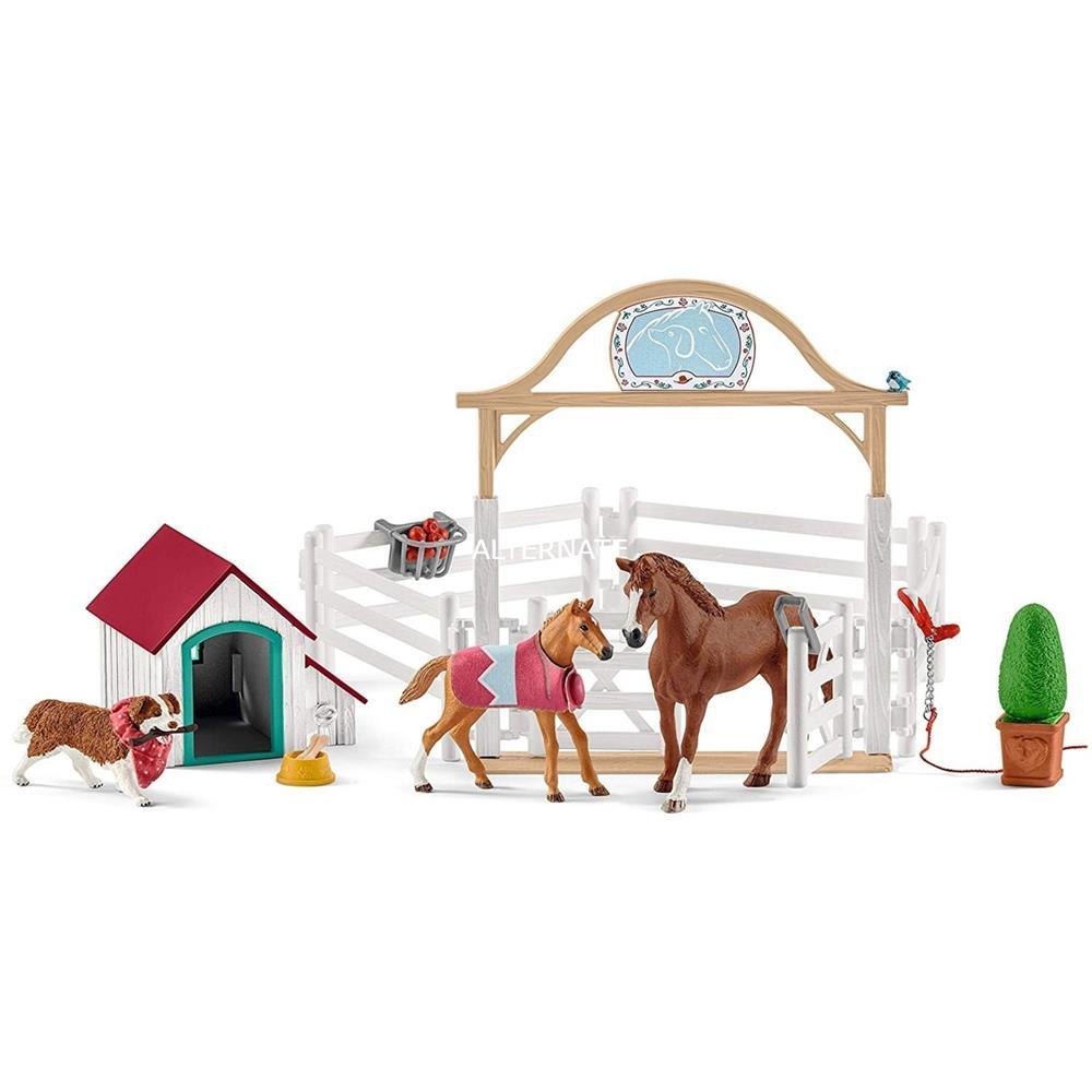 SCHLEICH I CAVALLI OSPITI DI HANNAH CON LA CAGNOLINA RUBY 42458