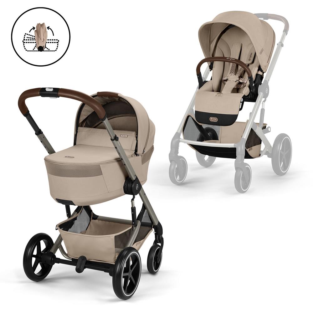 CYBEX DUO BALIOS S LUX TPE CON NAVICELLA RICHIUDIBILE ALMOND BEIGE BEIGE 526001689