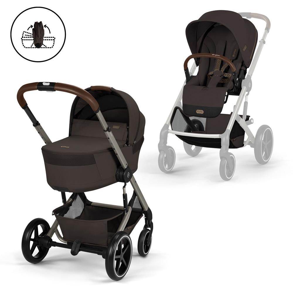 CYBEX DUO BALIOS S LUX TPE CON NAVICELLA RICHIUDIBILE CHOCOLATE BROWN BROWN 526001701