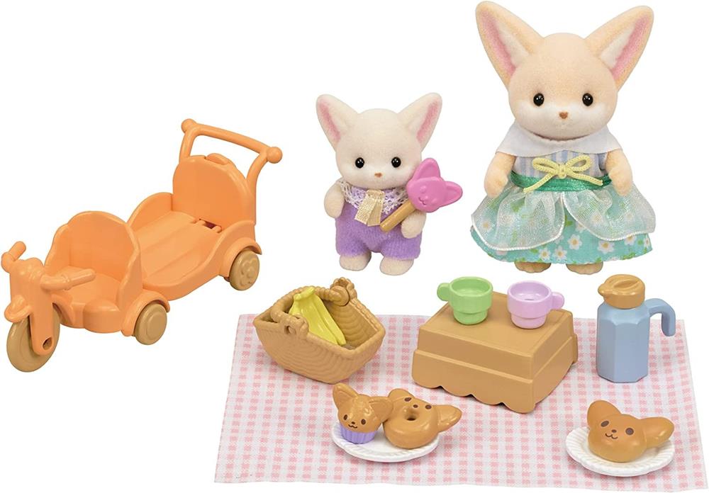 SYLVANIAN FAMILIES SET PICNIC AL SOLE - SORELLA E BEBÈ VOLPE FENNEC 5698