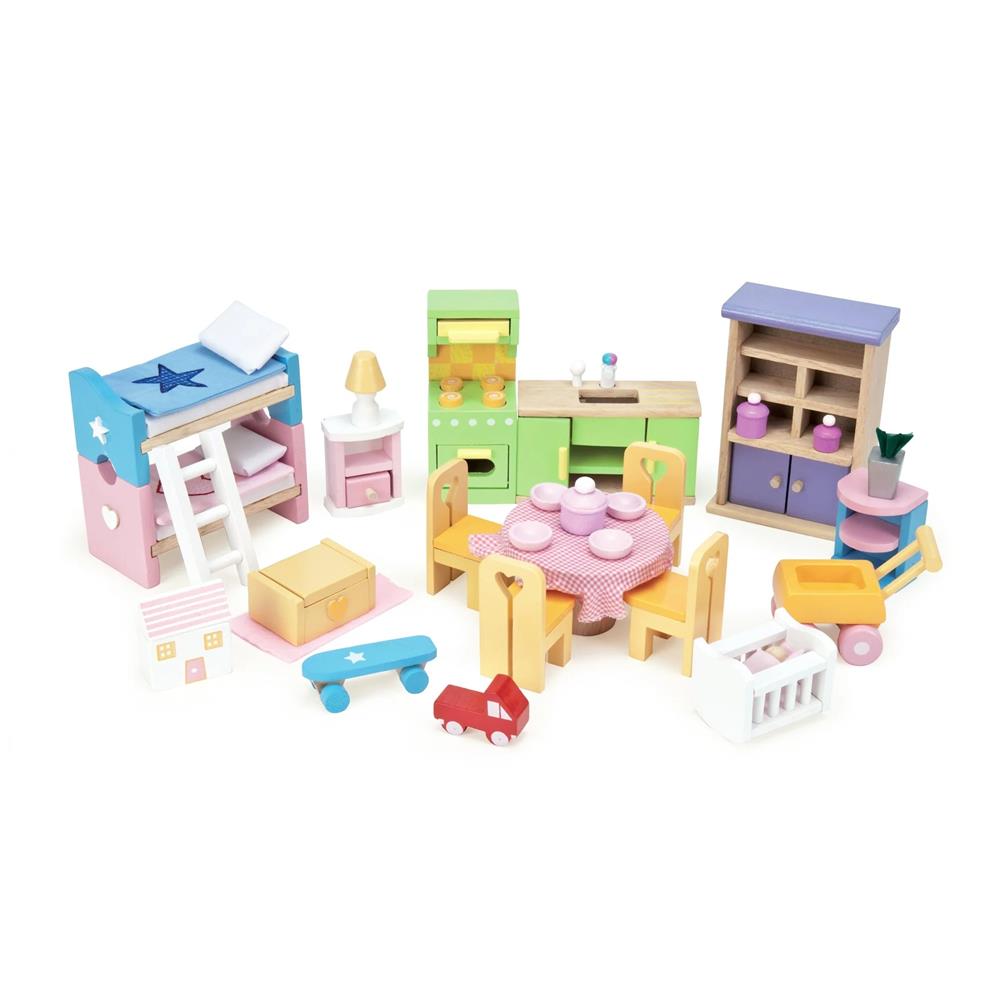 LE TOY VAN SET DI MOBILI PER CASA DELLE BAMBOLE - 35 PZ ME040