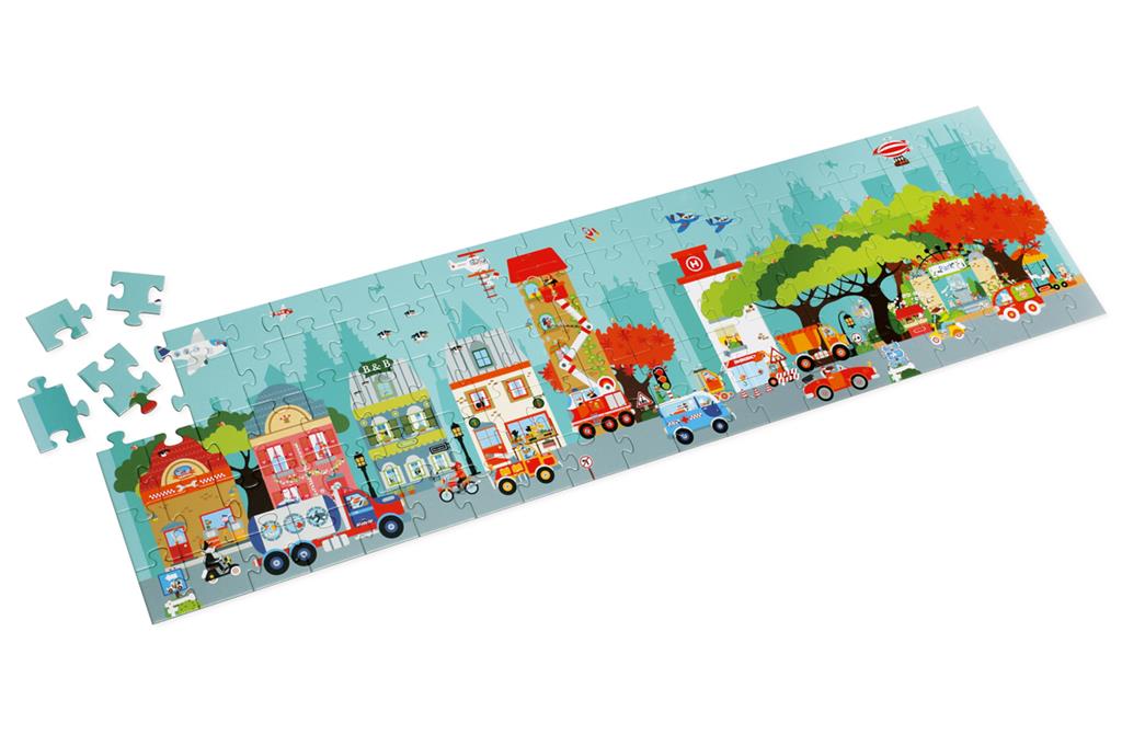 SCRATCH PUZZLES FLOOR PUZZLE/CITY 120X32CM