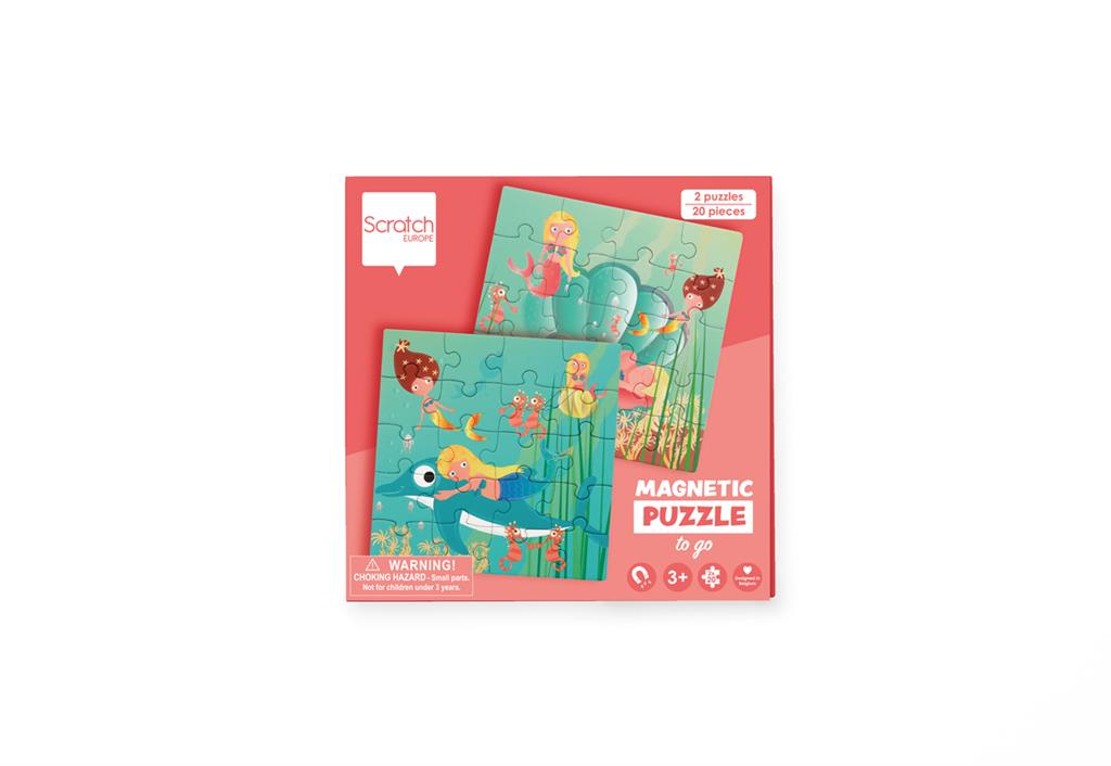 SCRATCH PUZZLES MAGNETIC PUZZLE BOOK TO GO - MERMAIDS SCRATCH PUZZLES