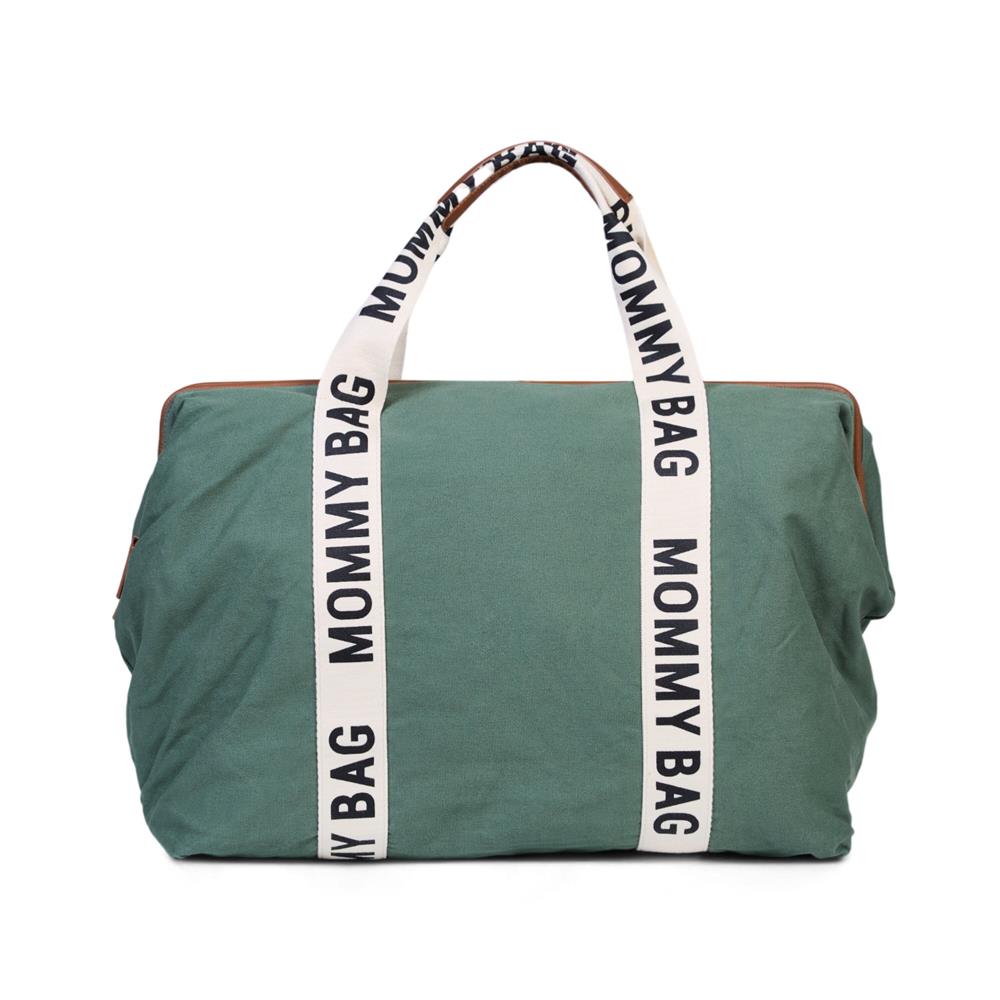 CHILDHOME MOMMY BAG BORSA PER IL CAMBIO - SIGNATURE - TELA VERDE