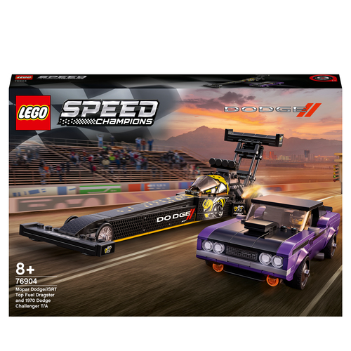 LEGO SPEED CHAMPIONS MOPAR DODGE//SRT TOP FUEL DRAGSTER E 1970 DODGE CHALLENGER T/A 76904