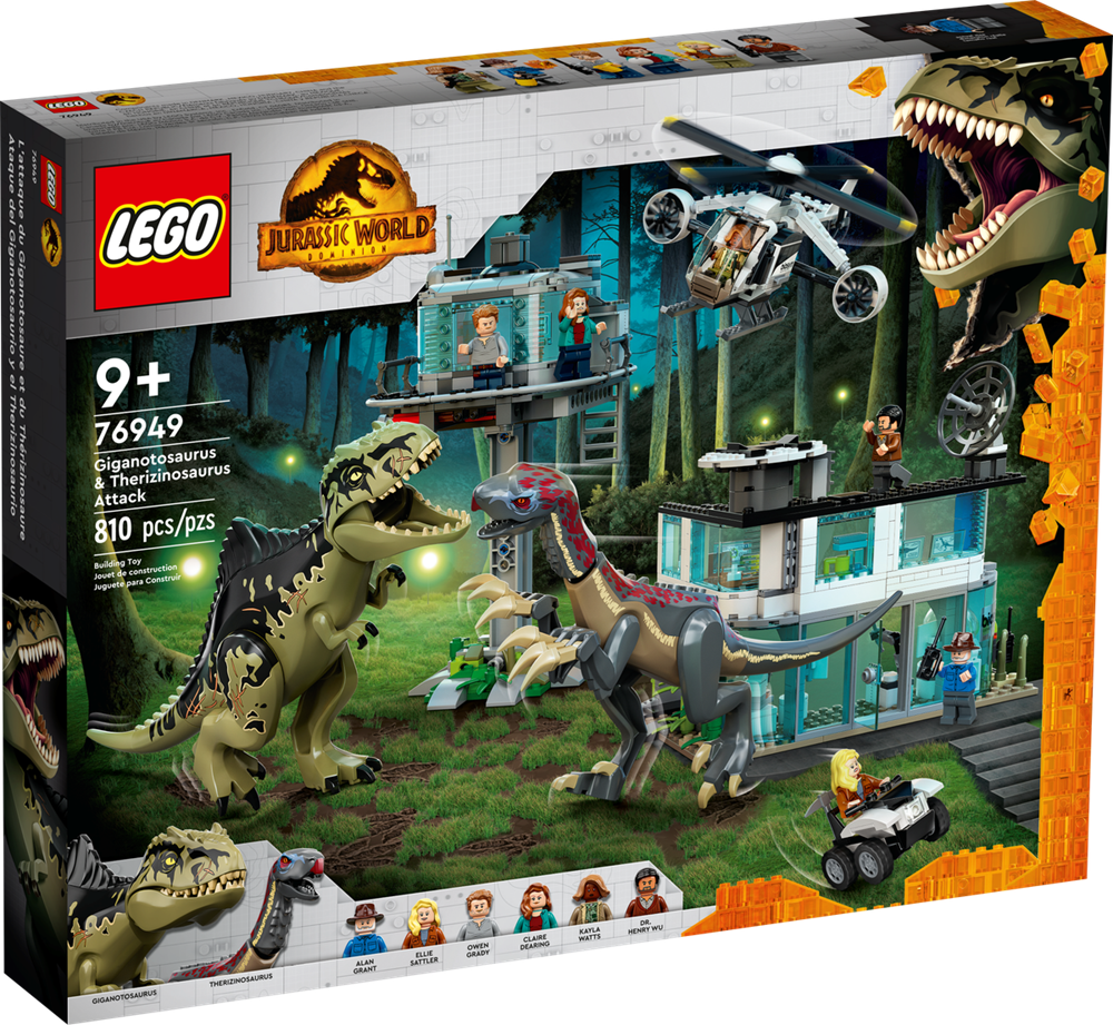 LEGO JURASSIC WORLD L’ATTACCO DEL GIGANOTOSAURO E DEL TERIZINOSAURO 76949