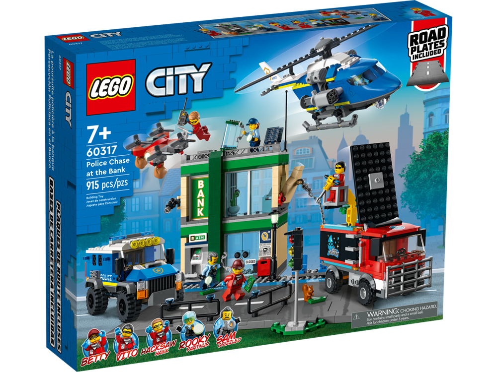 LEGO CITY INSEGUIMENTO DELLA POLIZIA ALLA BANCA 60317