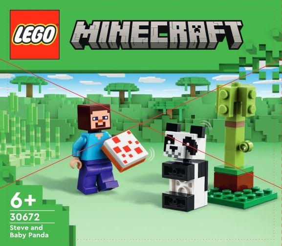 LEGO MINECRAFT STEVE E BABY PANDA 30672