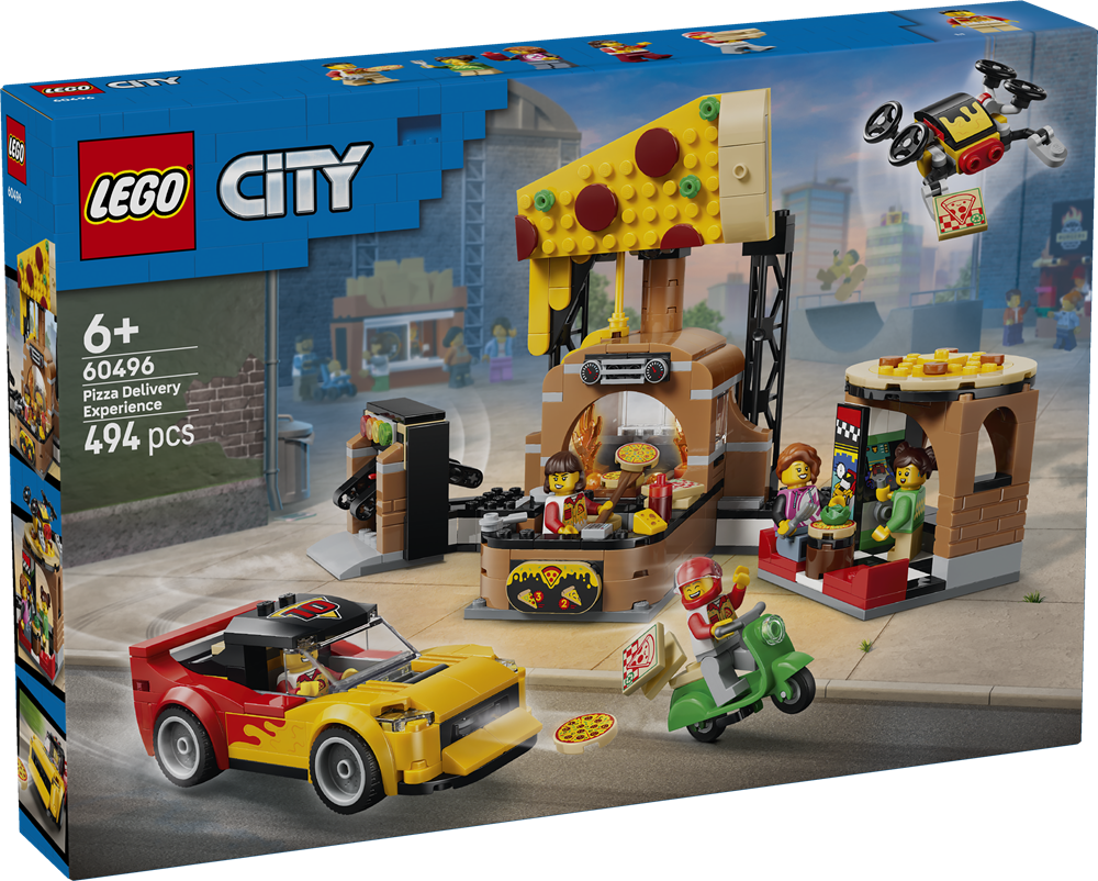LEGO CITY CENTRO DI CONSEGNA PIZZE CON VEICOLI 60496