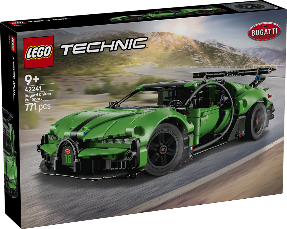 LEGO TECHNIC HYPERCAR BUGATTI CHIRON PUR SPORT VERDE 42241