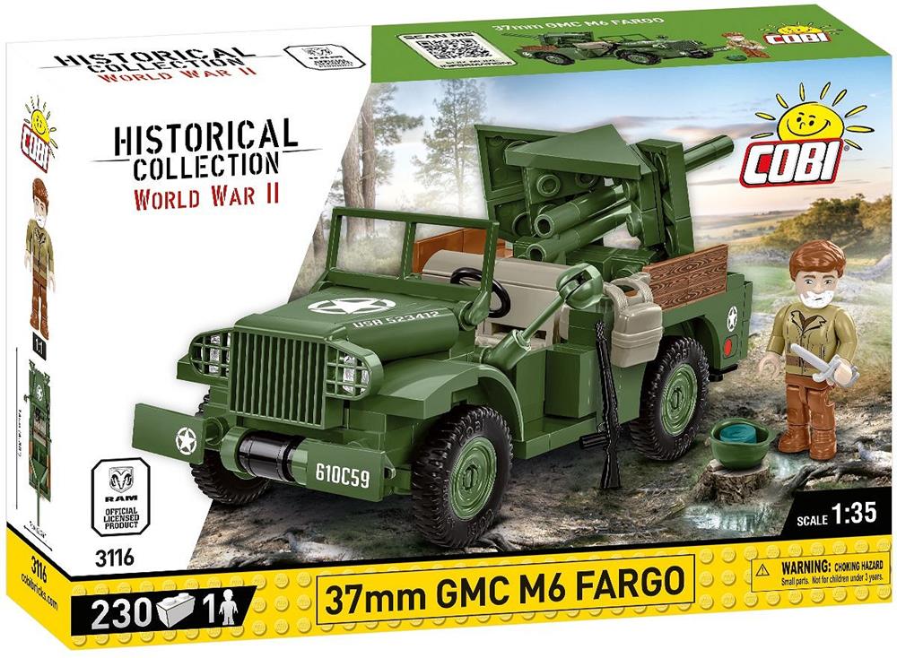 COBI HISTORICAL COLLECTION WWII 37 MM GMC M6 FARGO 3116