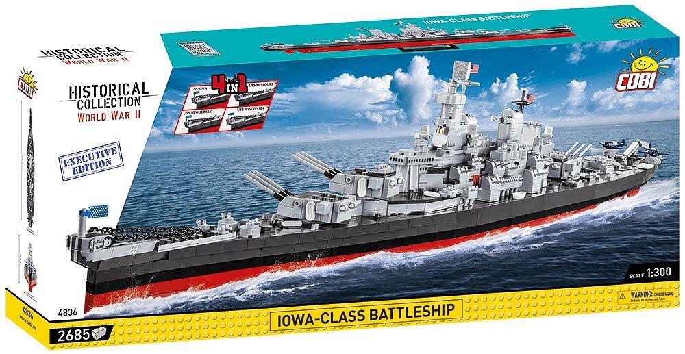 COBI HISTORICAL COLLECTION IOWA-CLASS BATTLESHIP (4IN1) - EXECUTIVE EDITION 4836