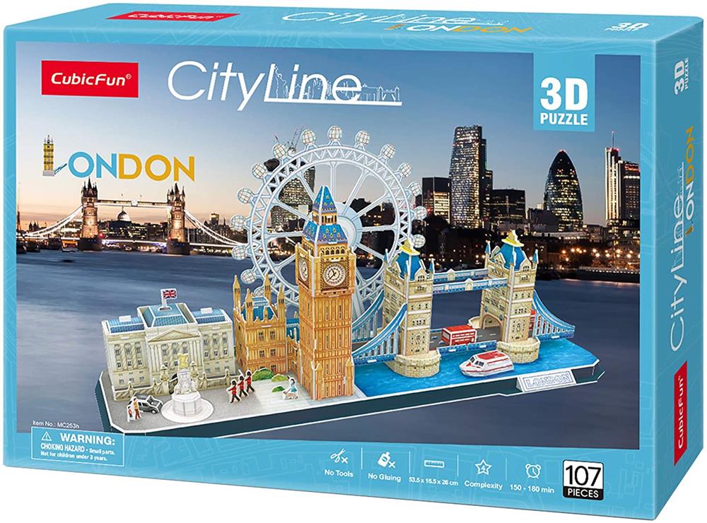 CUBICFUN PUZZLE 3D CITTÀ DEL MONDO - LONDRA 107PZ