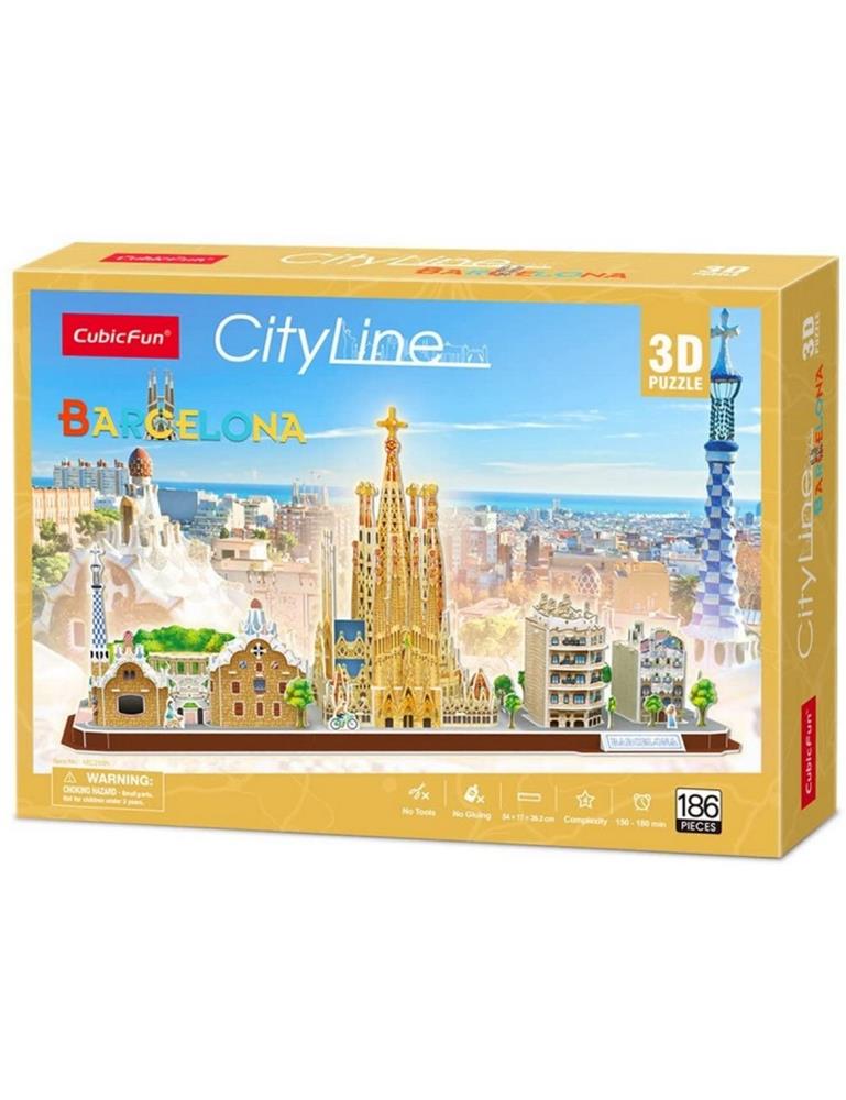 CUBICFUN PUZZLE 3D CITTÀ DEL MONDO - BARCELLONA 186PZ