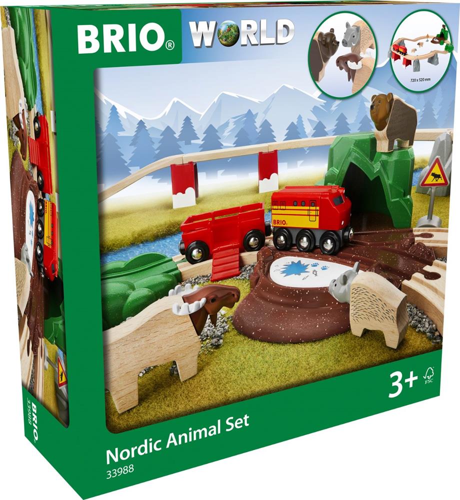 BRIO SET FERROVIARIO CON ANIMALI NORDICI 33988