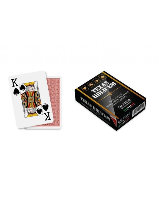 DAL NEGRO CARTE TEXAS HOLD'EM ROSSO CASINO QUALITY 024139