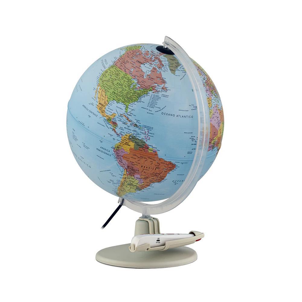 MAPPAMONDO GEOGRAFICO POLITICO 25 CM PARLAMONDO - ILLUMINATO INTERATTIVO